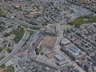 Charleroi City, Belgium (2022) 3D Model preview
