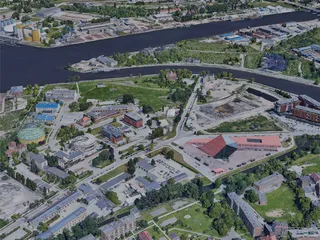 Gdansk City, Poland (2022) 3D Model preview