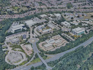 Luton City, UK (2022) 3D Model preview