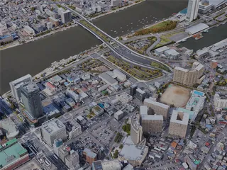 Niigata City, Japan (2023) 3D Model preview