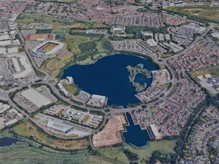 Doncaster City, UK (2023) 3D Model preview