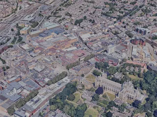 Peterborough City, UK (2023) 3D Model preview
