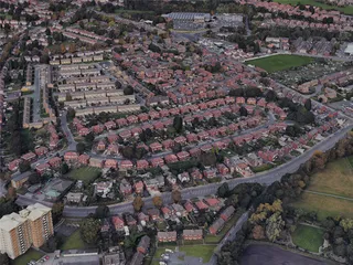 Wakefield City, UK (2023) 3D Model preview