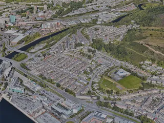 Swansea City, UK (2022) 3D Model preview