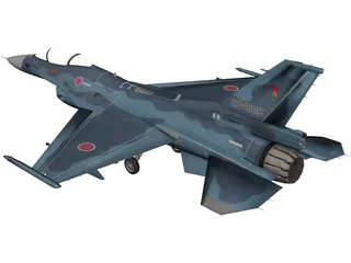 Mitsubishi F-2 3D Model preview