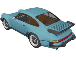 Porsche 911 Turbo (1975) 3D Model preview
