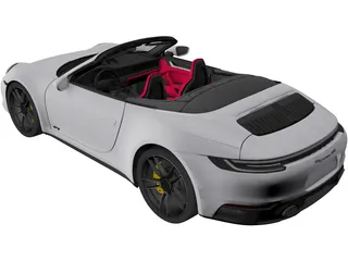 Porsche 911 Carrera GTS Convertible (2022) 3D Model preview