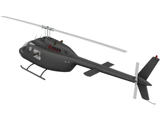 Bell 206B JetRanger III Citycopter 3D Model preview