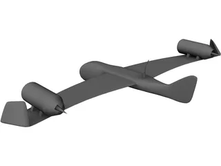 Differential Turbofan UAV Concept 2A7-XP 3D Model preview