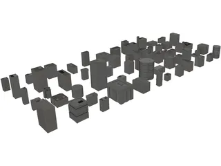 Buildings Collection 3D Model preview
