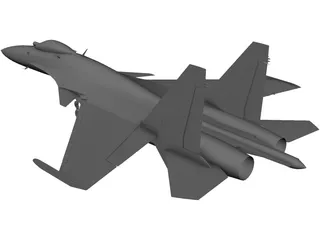 Sukhoi Su-35 Flanker-E 3D Model preview