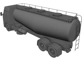 Volvo Cement Truck 3D Model preview