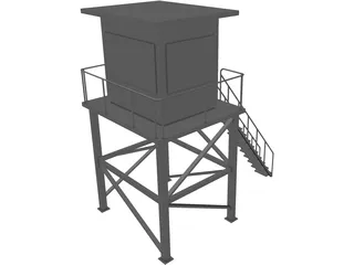 Control Cabin 3D Model preview