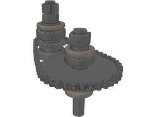 Bison Pullers 2008 Model Tractor Chaincase 3D Model preview