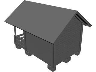 Log Cabin 3D Model preview