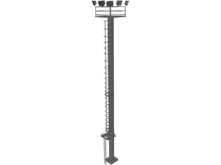Airport Light 3D Model preview