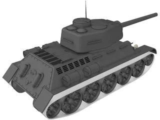 T34 Tank 3D Model preview