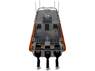United States Coast Guard Homeland Security Boat 3D Model preview