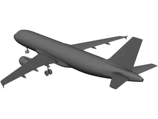 Airbus A320 3D Model preview