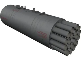 B-8V20A1 Rocket Pod 3D Model preview