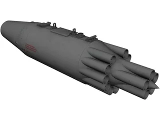 UB-16-M57-KV Rocket Pod 3D Model preview