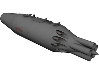 UB-16-M57-UMP Rocket Pod 3D Model preview
