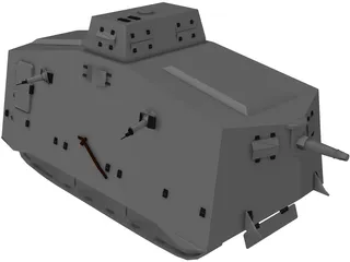 A7V Tank 3D Model preview