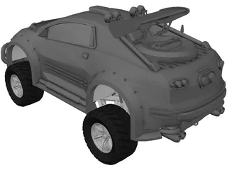 Suped up 4x4 Bug 3D Model preview