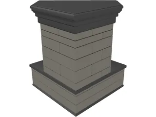 Fireplace Stone 3D Model preview