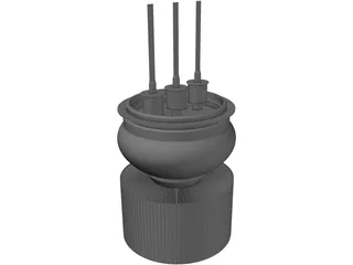 Air cooled transmitter triode 3D Model preview
