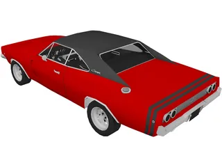 Dodge Charger (1968) 3D Model preview