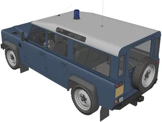 Land Rover Defender 110 Gendarmerie 3D Model preview