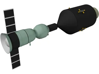 Apollo-Soyuz 3D Model preview
