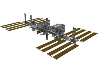International Space Station (ISS) 3D Model preview