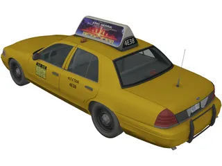 Ford Crown Victoria New York Taxi 3D Model preview