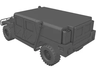 Hummer M242 HMMWV 3D Model preview