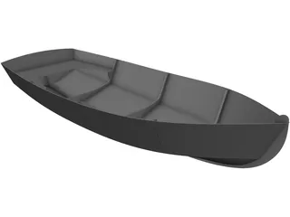 Sea Skiff Boat 3D Model preview
