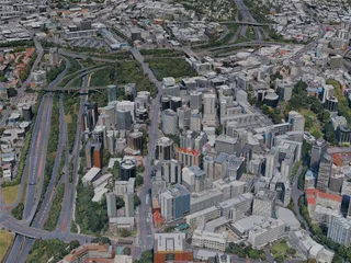 Auckland City, New Zealand (2024) 3D Model preview