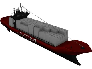 Cargo Ship 3D Model preview
