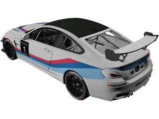 BMW M4 GT4 (2018) 3D Model preview