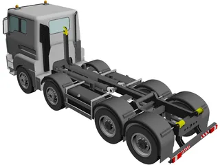 Man 8x4 Hookloader 3D Model preview