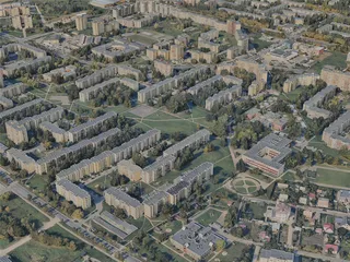 Panevezys City, Lithuania (2023) 3D Model preview