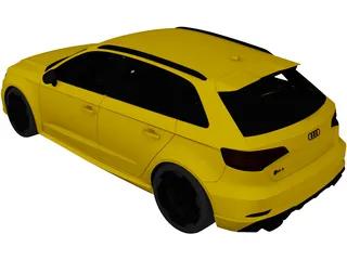 Audi RS3 Sportback (2018) 3D Model preview