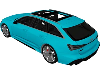 Audi RS6 Avant (2020) 3D Model preview