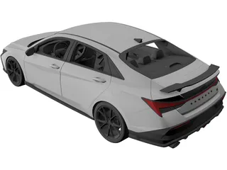 Hyundai Elantra N (2024) 3D Model preview