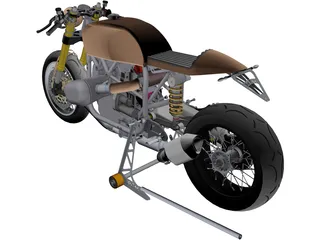 BMW R1100 Cafe Racer 3D Model preview