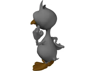 Duck Cartoon 3D Model preview