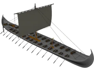 Gokstad 3D Model preview