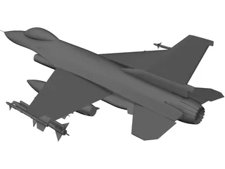 F-16 Fighting Falcon 3D Model preview