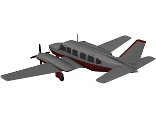 Piper PA-31 Navajo 3D Model preview